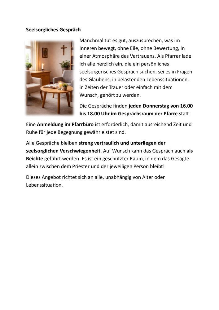 Seelsorgliches Gespräch